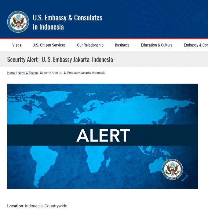 14개 국가, 인도네시아 여행 주의 권고지역 지정