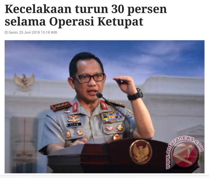 2018년 르바란 1,950만 명 이동 … 454명 교통사고 사망