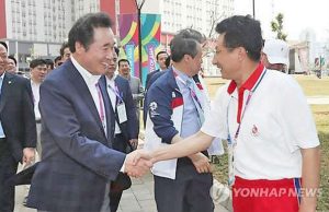 이낙연 총리 아시안게임 선수촌 방문