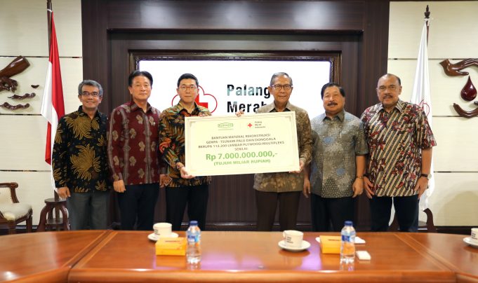 코린도 사회공헌재단, 중부 술라웨시 피해 복구에 70억 루피아 지원