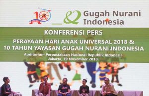 인도네시아 어린이날에 아동 선언문 낭독