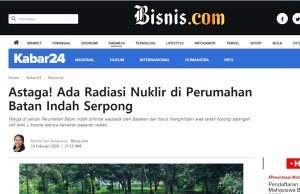 Radiasi nuklir di perumahan Batan Indah Serpong