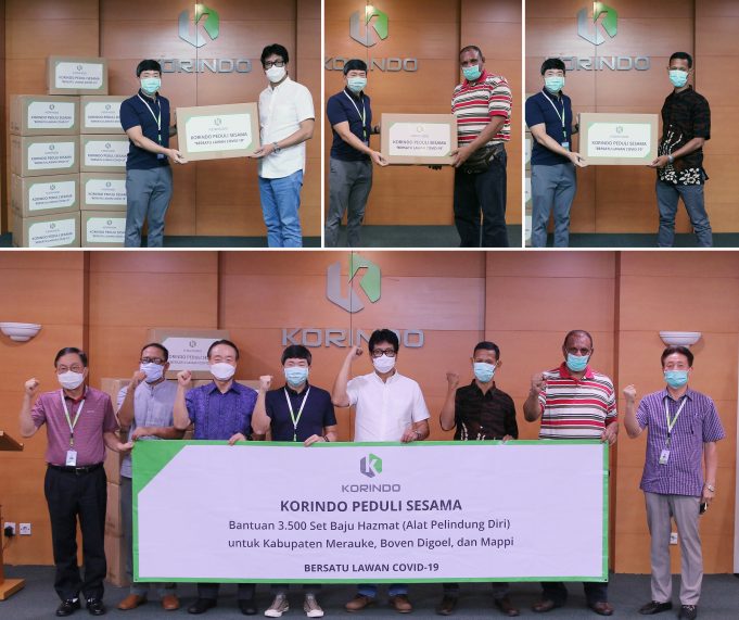 코린도그룹, 파푸아에 마스크 이어 방호복 지원