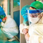 동료 의료인 사망소식에 오열하고 있는 의료진