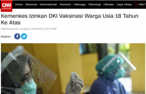 (6/16일) 자카르타 COVID-19 예방 접종 위치는 ?