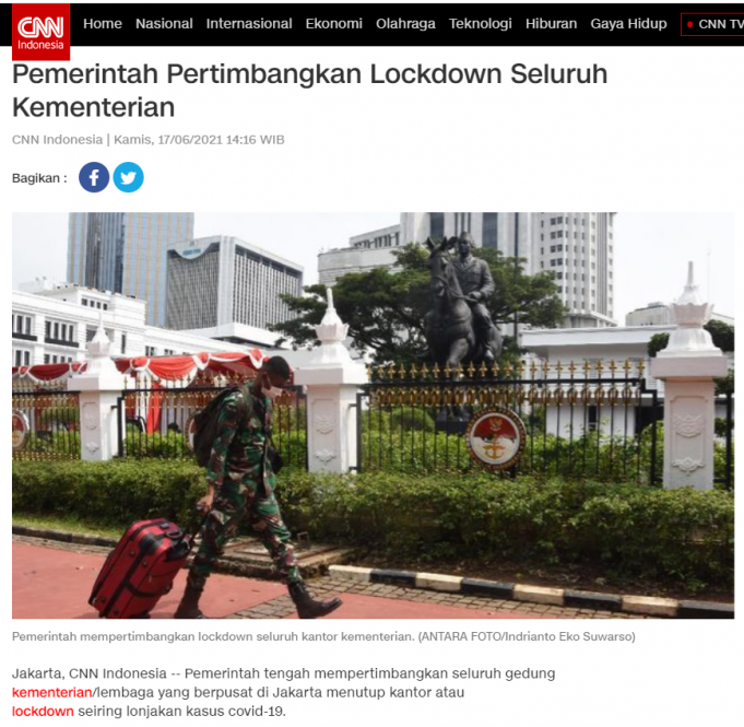 코로나 19 감염에 모든 행정 부처 폐쇄 예고