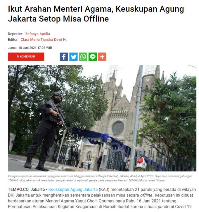 천주교 “대면 미사 중지” 개신교단 “어려운 시기에 실천이 참된 예배”