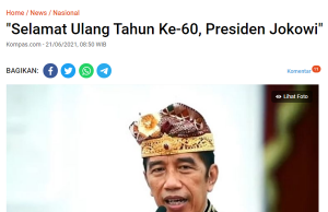 6월 21일, 조코위 대통령 환갑