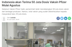8월부터 화이자 백신 접종되나… 5,000만 회분 수입 계획