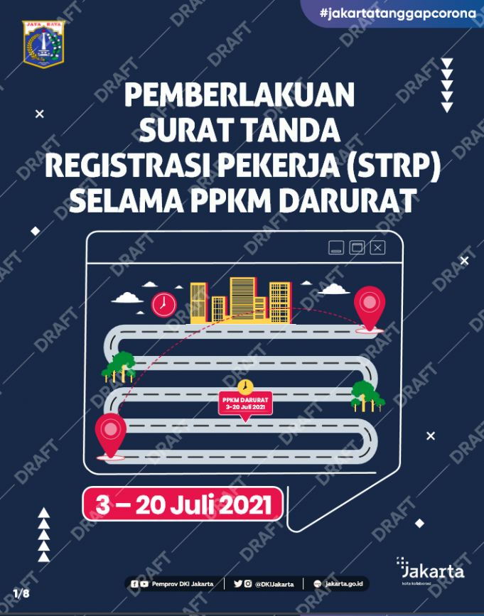 자카르타 근무자 비상 PPKM 조치기간 근무등록확인서(STRP) 받아야