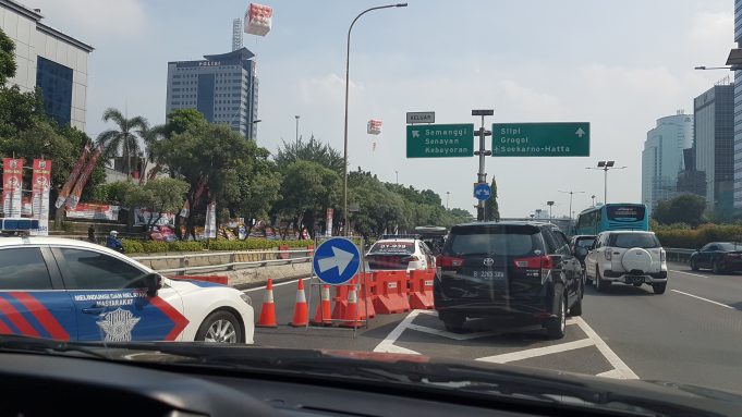 도로 차단 지점 Google 맵에서 확인