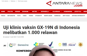 제넥신 GX-19N 백신 임상 시험에 1,000명 지원자 참여