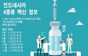 인도네시아 4종류 백신 정보