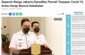 UI 의학부 “자카르타 주민 절반이 코로나19 바이러스 감염”