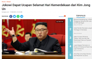 조코위 대통령, 김정은 위원장에게 인도네시아 독립 76주년 축전받아