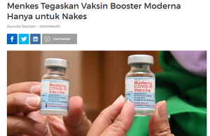 자카르타 시민에게 모더나 백신 접종… 의사진단서 있어야