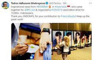 인니 BTS 팬클럽, 백신 접종소 꾸려 1만명 무료 접종