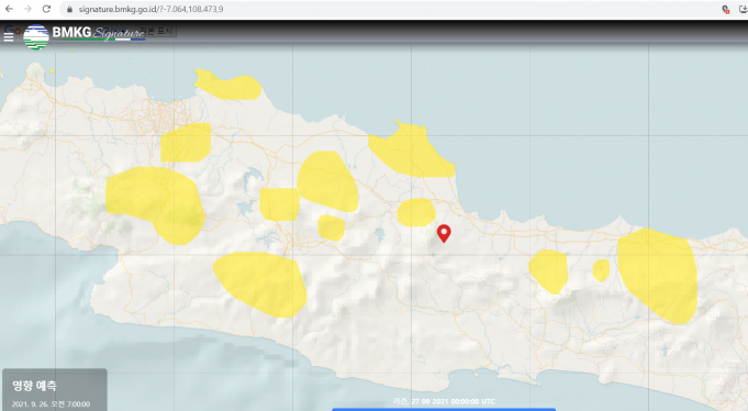 일~월요일 수도권 서부자와에 강풍동반 폭우