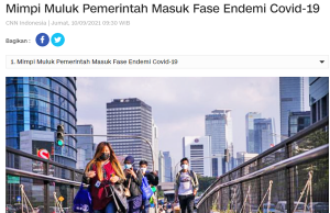 정부의 원대한 꿈, Covid-19 풍토병 국면 진입