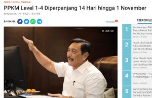 Jakarta 2단계 PPKM 확정발표… 자와-발리 지역 10월 19일부터 11월 1일까지, 자와-발리 외지역 11월 8일까지(최종)