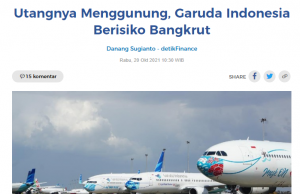 가루다인도네시아 파산 위기