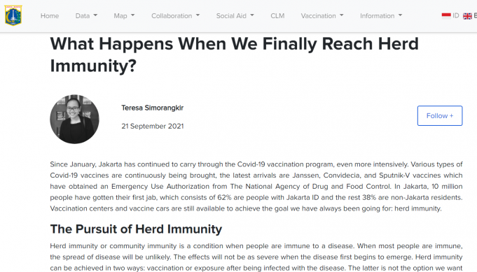 우리가 마침내 집단 면역에 도달하면 ? 기고. 테레사 시모랑키르