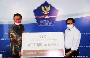 KB국민은행·KB부코핀, 인니 재해관리공단에 마스크 40만 장 기부