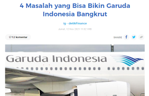 가루다인도네시아를 파산하게 만드는 4가지 문제