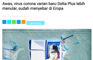 델타 변이 ‘델타 플러스’ 세계 확산… ‘긴장’속에 인도네시아