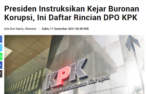 KPK 지명수배 4인방은… 조코위 대통령 “끝까지 추적하라”