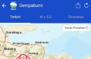 동부자와 Jember에서 5.1 규모 지진 발생