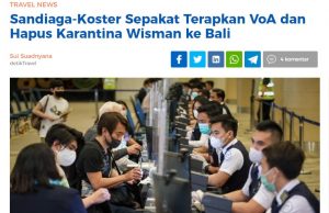 발리 입국 도착비자 허용과 격리 폐지… 3월 초 시행 예고