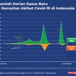 4월24일 신규 확진자와 일일 사망자 그래프