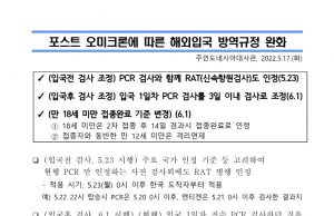 해외입국 방역규정 완화