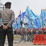 노동절 시위 현장