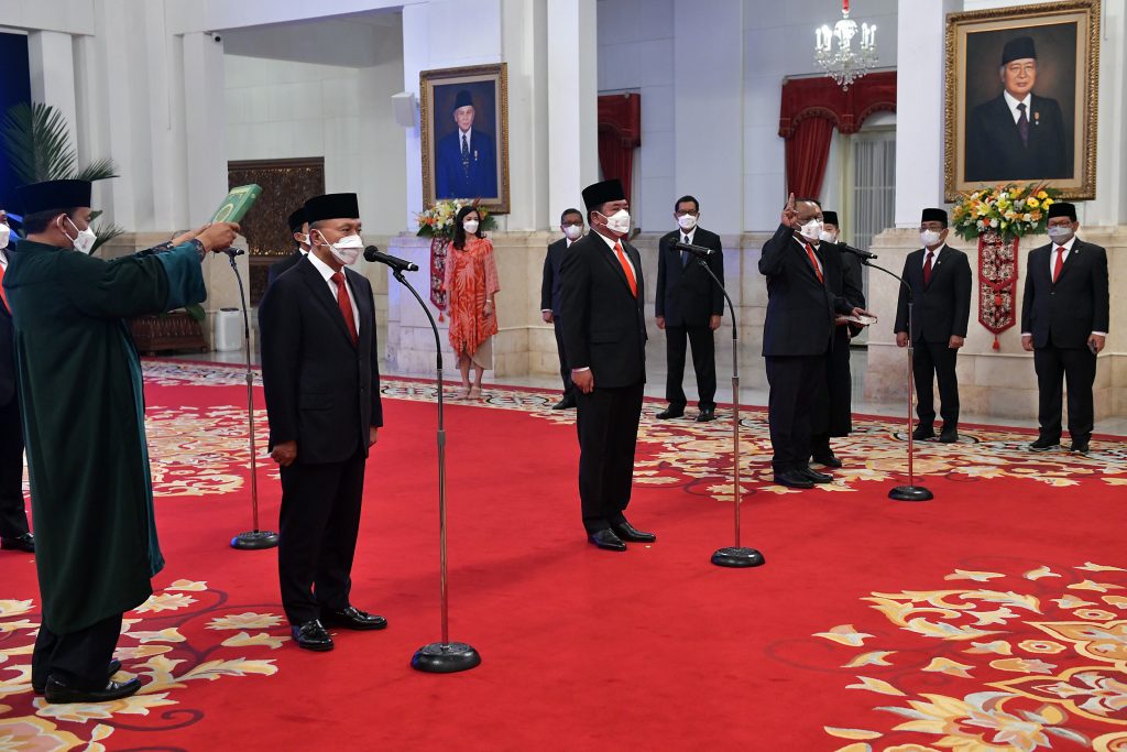 조코위 대통령 집권 후기 장관 및 차관 취임식이  지난 6월 15일 대통령궁에서 열렸다.
