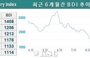 화물선 운임지수 1408포인트…남미 곡물·인니 석탄 물동량 강세 지속