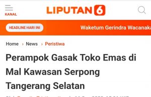 ITC BSD Serpong에서 총기 무장 강도 발생