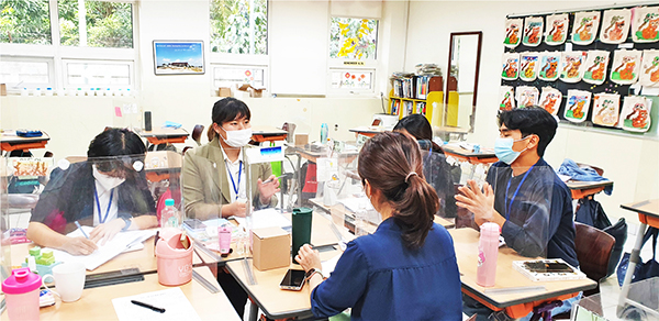 동학년 교생 및 지도교사와의 수업 나눔