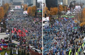 서울도심 곳곳 채운 9만 노동자…이태원 참사 추모도