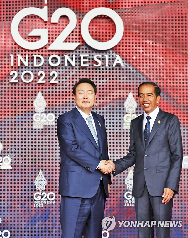 G20 정상회의 참석한 윤석열 대통령