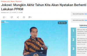 PPKM 중단 선언 대통령령 발표 예정… 조코위 “보건부 자료 대기 중”