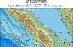 *지진* 16일 05시30분 수마트라섬 인근 해저서 규모 6.0 강진