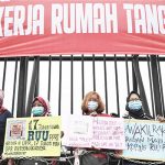 2023년 우선 국가 입법 프로그램(IST)에 포함될 가사 노동자 보호 법안의 비준을 요구하는 가사도우미 단체 시위. 2022.12