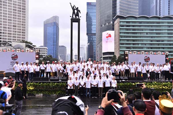 2023 ASEAN 인도네시아 의장단 발대식이 지난 1월 29일 일요일 오전 호텔 인도네시아 로터리에서 열렸다. 사진 외교부
