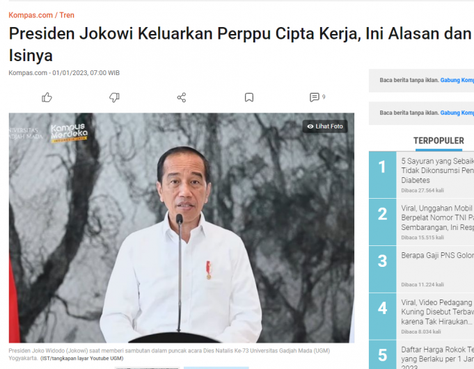 인니 국회, 대통령 긴급명령 고용창출법 개정안 통과