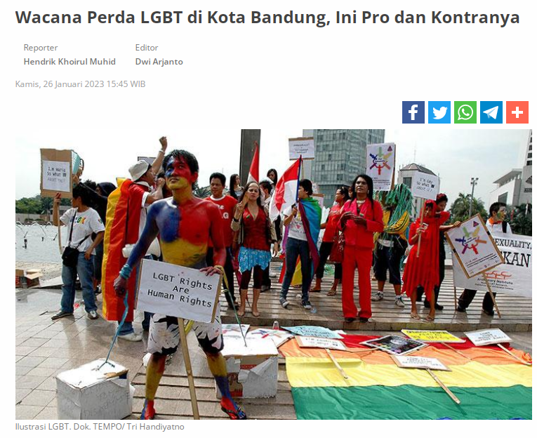 반둥 anti LGBT 조례