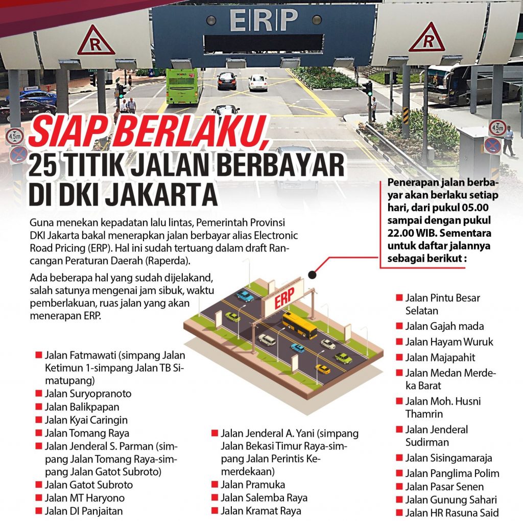 자카르타 통행료 징수 25개 도로