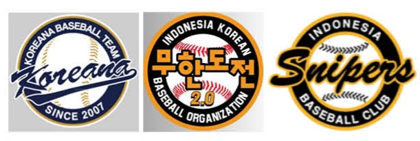 한국인 야구동우회 IKBO협회 3개팀 로고