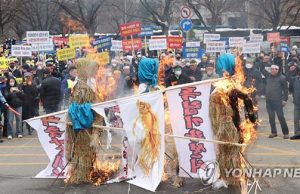 화난 코리아 인삼 농민들